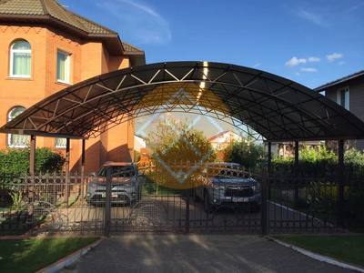 Навес из стали для двух автомобилей